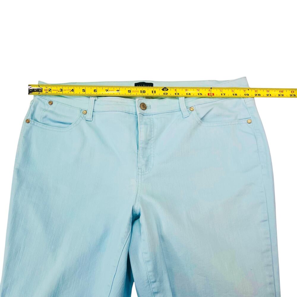 Talbots Slim Ankle Jean 16W Cool Mint Slimming Stretch Preppy Casual Coastal - Picture 4 of 10